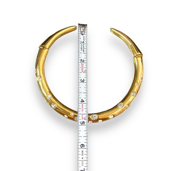 Vtg Vogue Signed VO Les Bernard Runway Gold Tone Collar Necklace - Picture 9 of 9